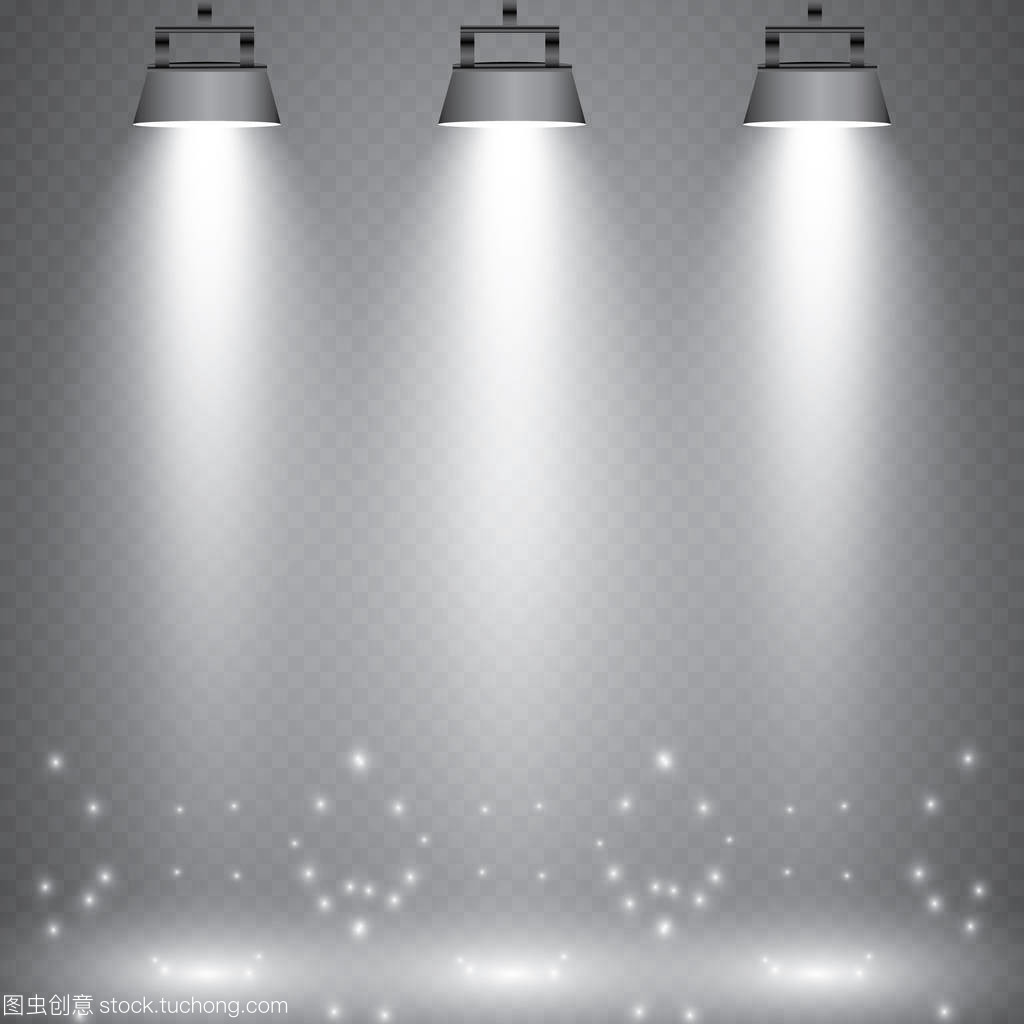 夜景照明,格子的黑暗背景上的透明效果。明亮的聚光燈照明